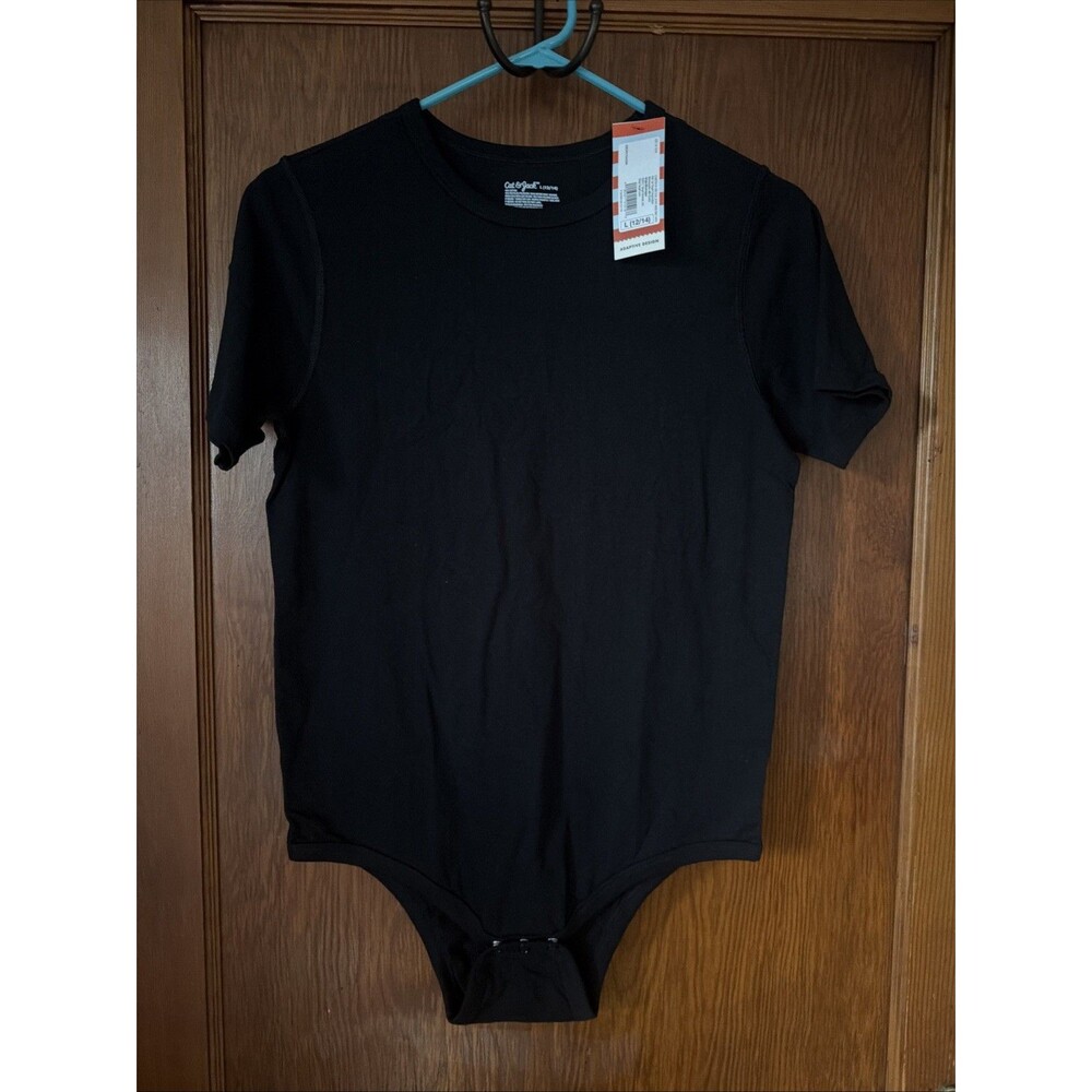 Girls Cat & Jack Leotard Sz 6 7 Black Dance Gym NEW